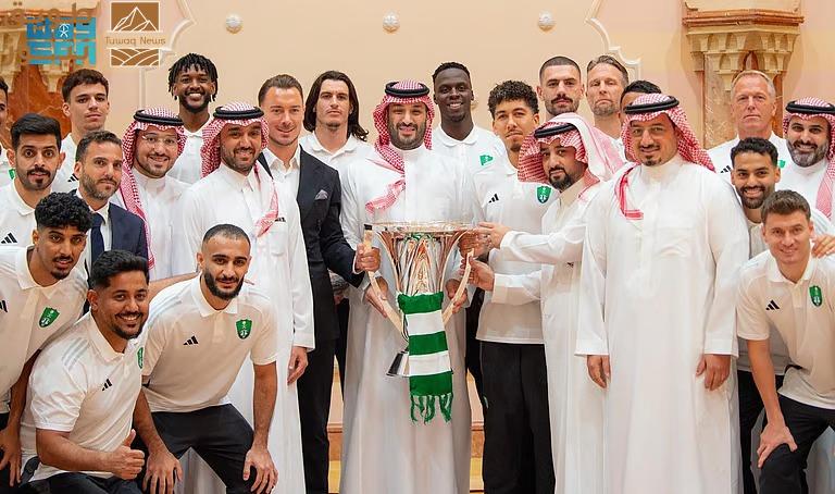 You are currently viewing سمو ولي العهد يستقبل وزير الرياضة ورئيس الاتحاد السعودي ومسؤولي ولاعبي الأهلي بمناسبة تتويجهم بدوري أبطال آسيا للنخبة 2025