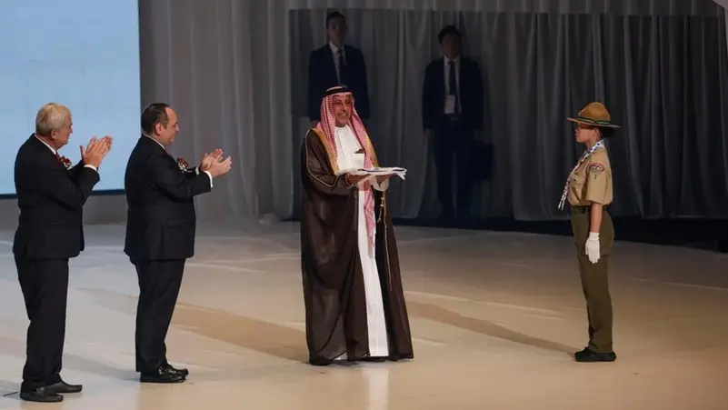 You are currently viewing راية إكسبو تُسلّم رسمياً من اليابان إلى السعودية