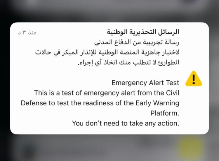 Read more about the article خطوة رقمية نحو حماية الإنسان والمكان.. 33 مليون هاتف ذكي تتلقى رسالة الإنذار المبكر