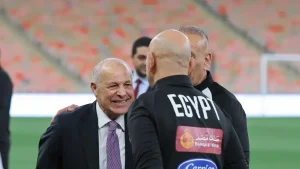 Read more about the article أبو ريدة يشيد بأداء المنتخب بعد الفوز على السعودية.. ويتطلع لاختبار قوي أمام إسبانيا